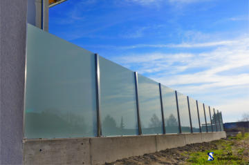 Glas Sichtschutz Zaun