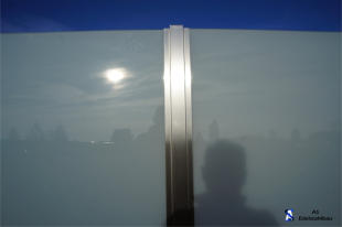 Glas Sichtschutz U-Profil